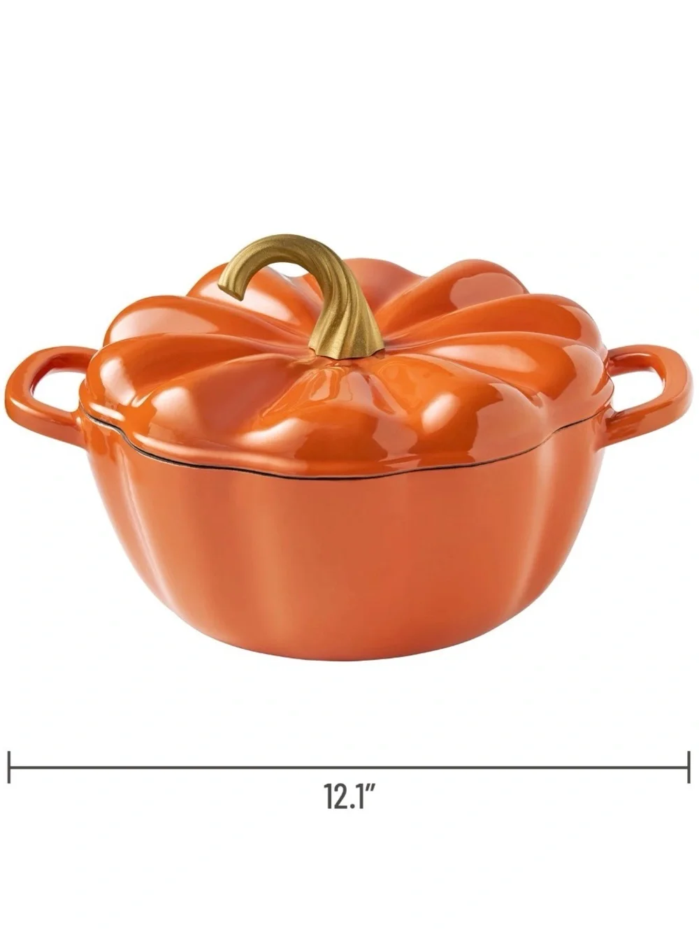 The Pioneer Woman Orange Pumpkin Casserole with Gold Stem
